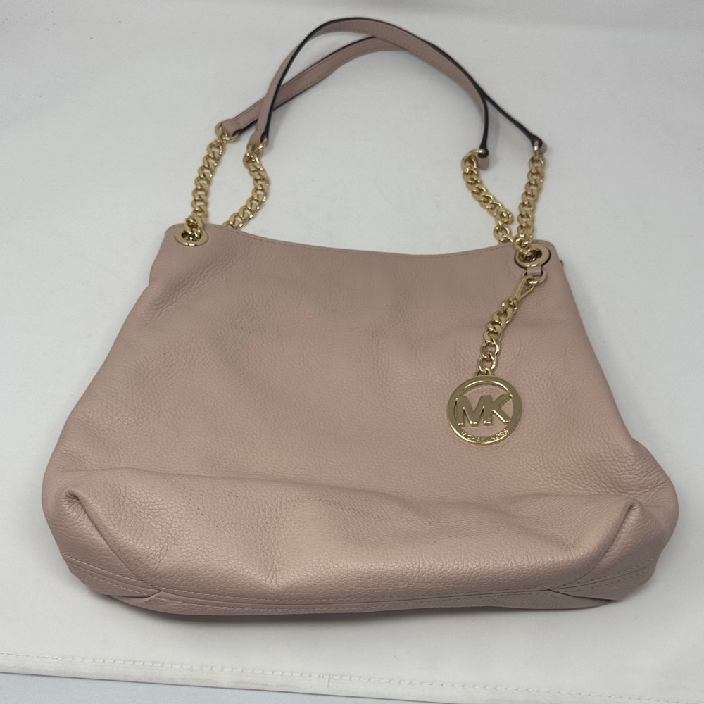 MICHAEL KORS PURSE BLUSH GOLD CHAIN HANDBAG TOTE